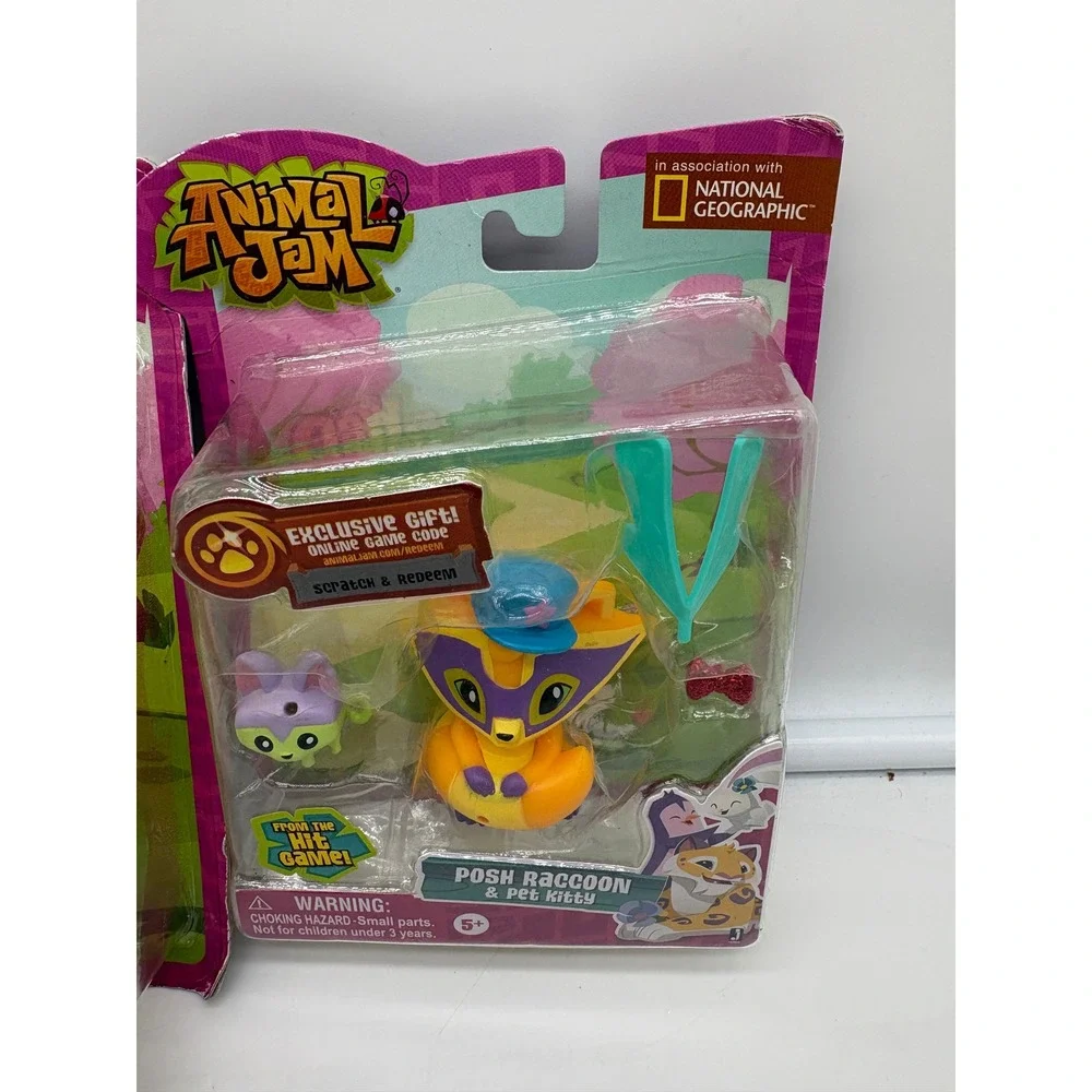 Animal Jam Mini Figures Lot 2-Pack Cool Koala Pony Posh Raccoon Kitty NIB 2016